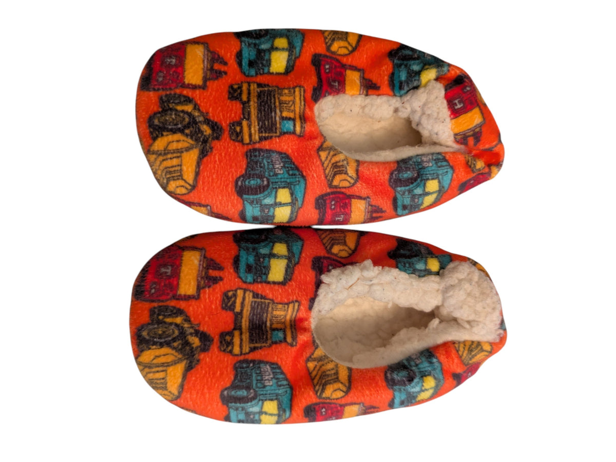 #52 Tonka Truck Fuzzy Fleece Slippers size 2T-3T