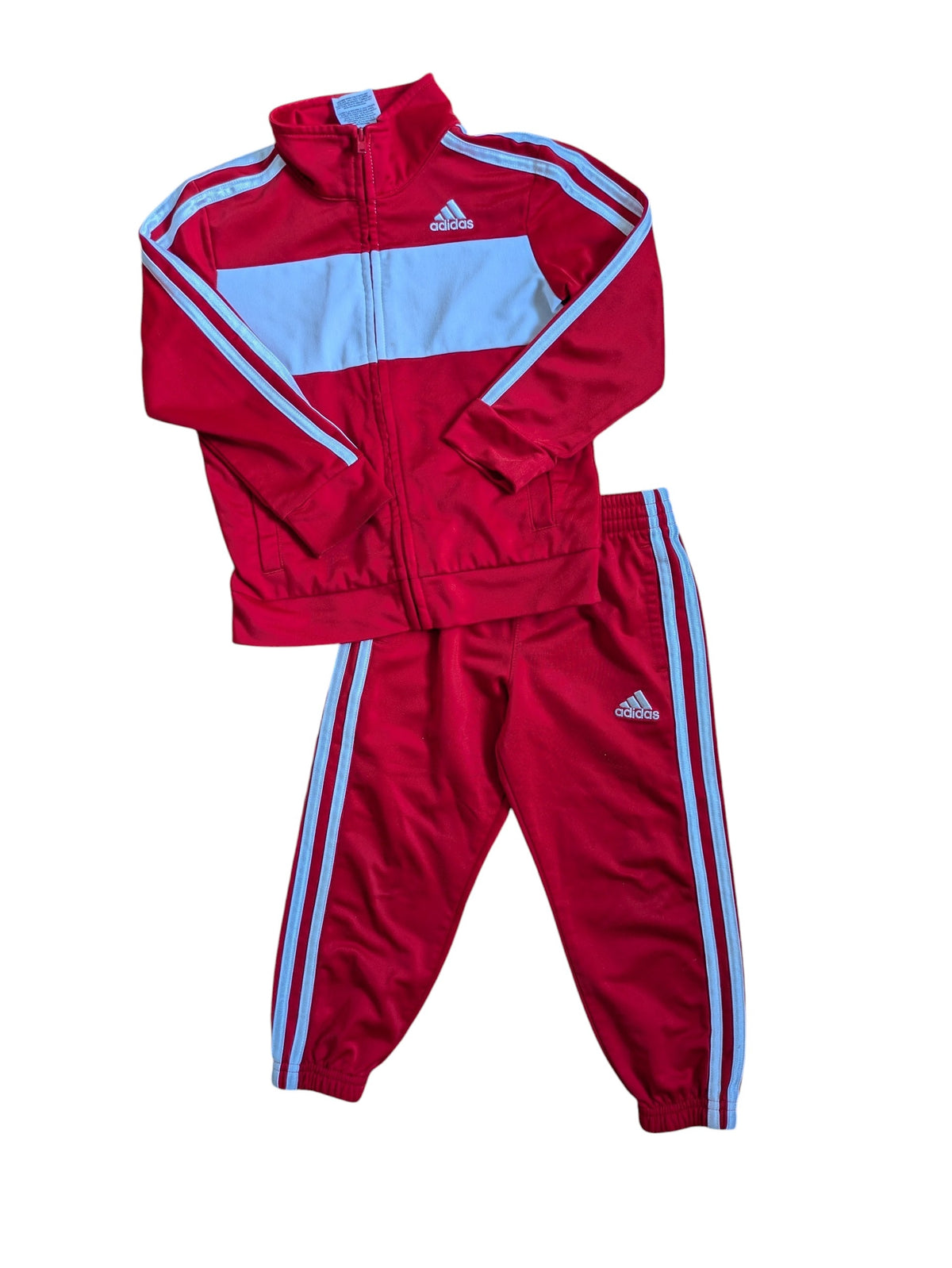 #52 3T Red Adidas Track Suit