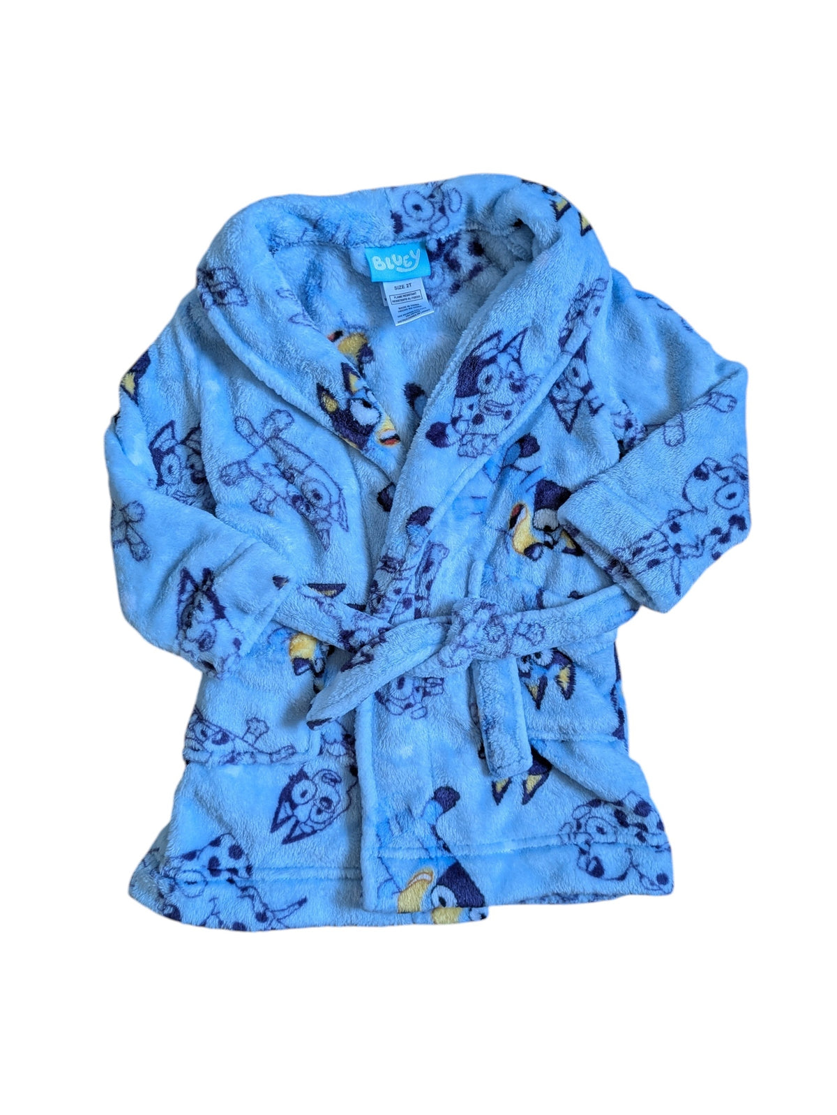 #52 Bluey 2T Fluffy Blue Bath Robe