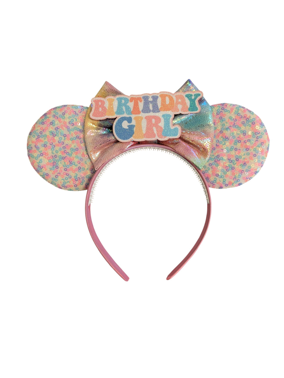 #52 Girls Pink Disney Birthday Girl Ears