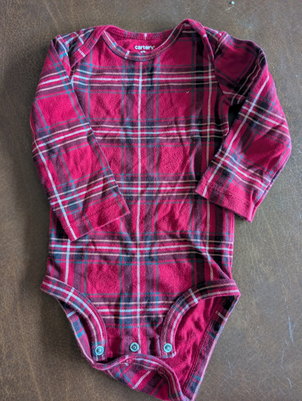 Seller 123 - Plaid Holiday Body Suit 12mo