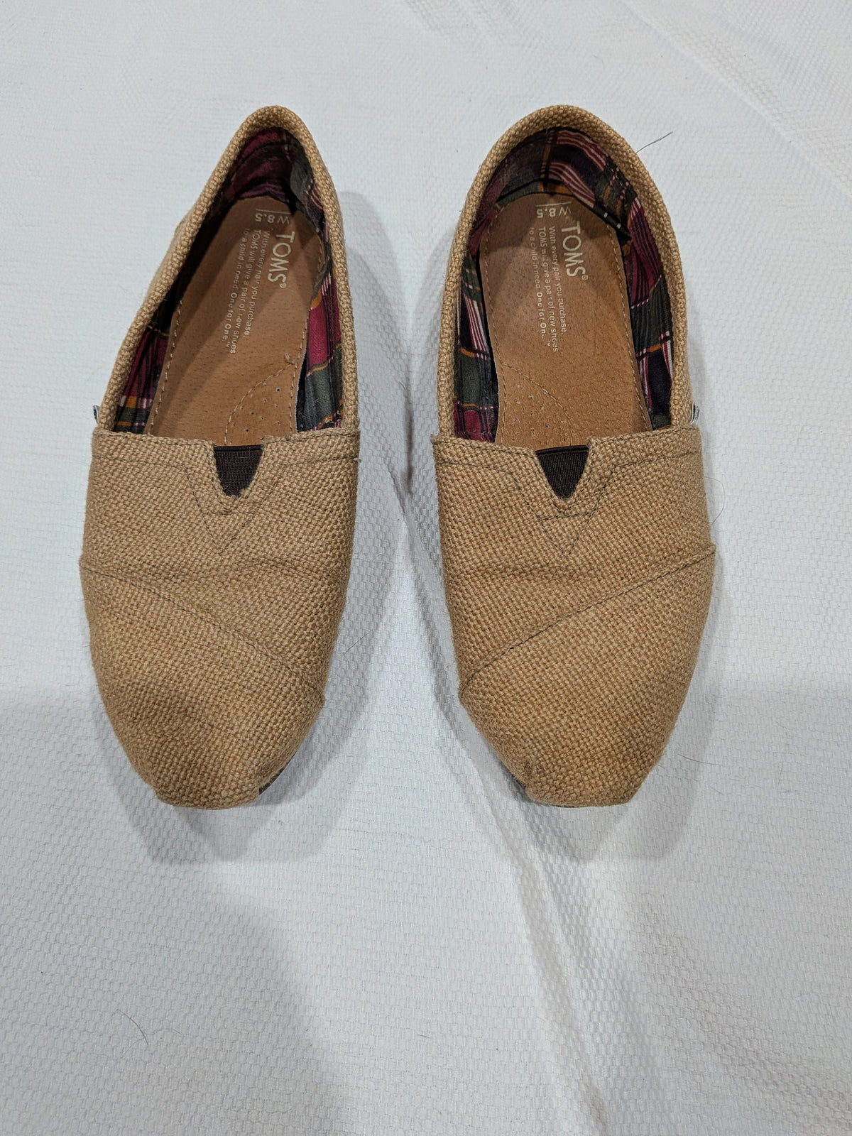 Seller 2, Toms burlap shoes, womens size 8.5