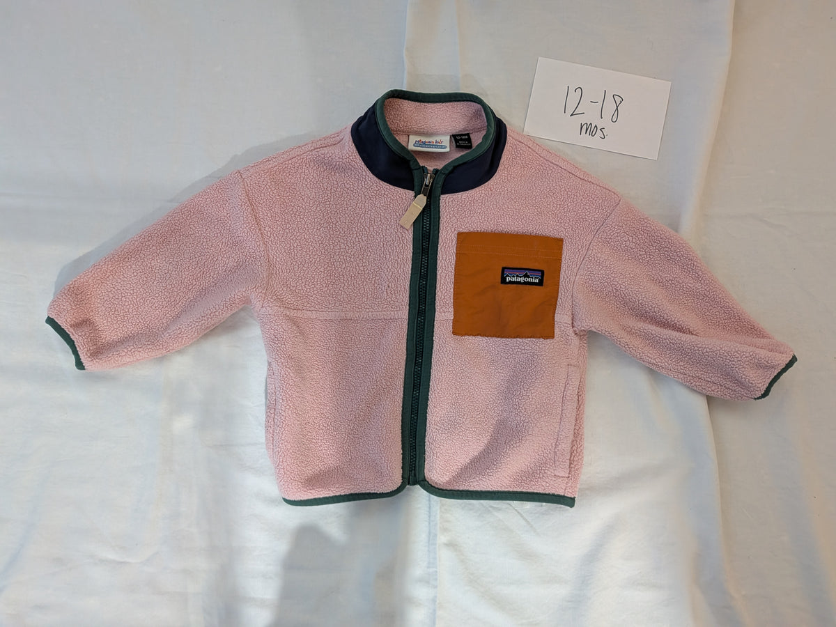199 girls Pategonia pink fleece jacket