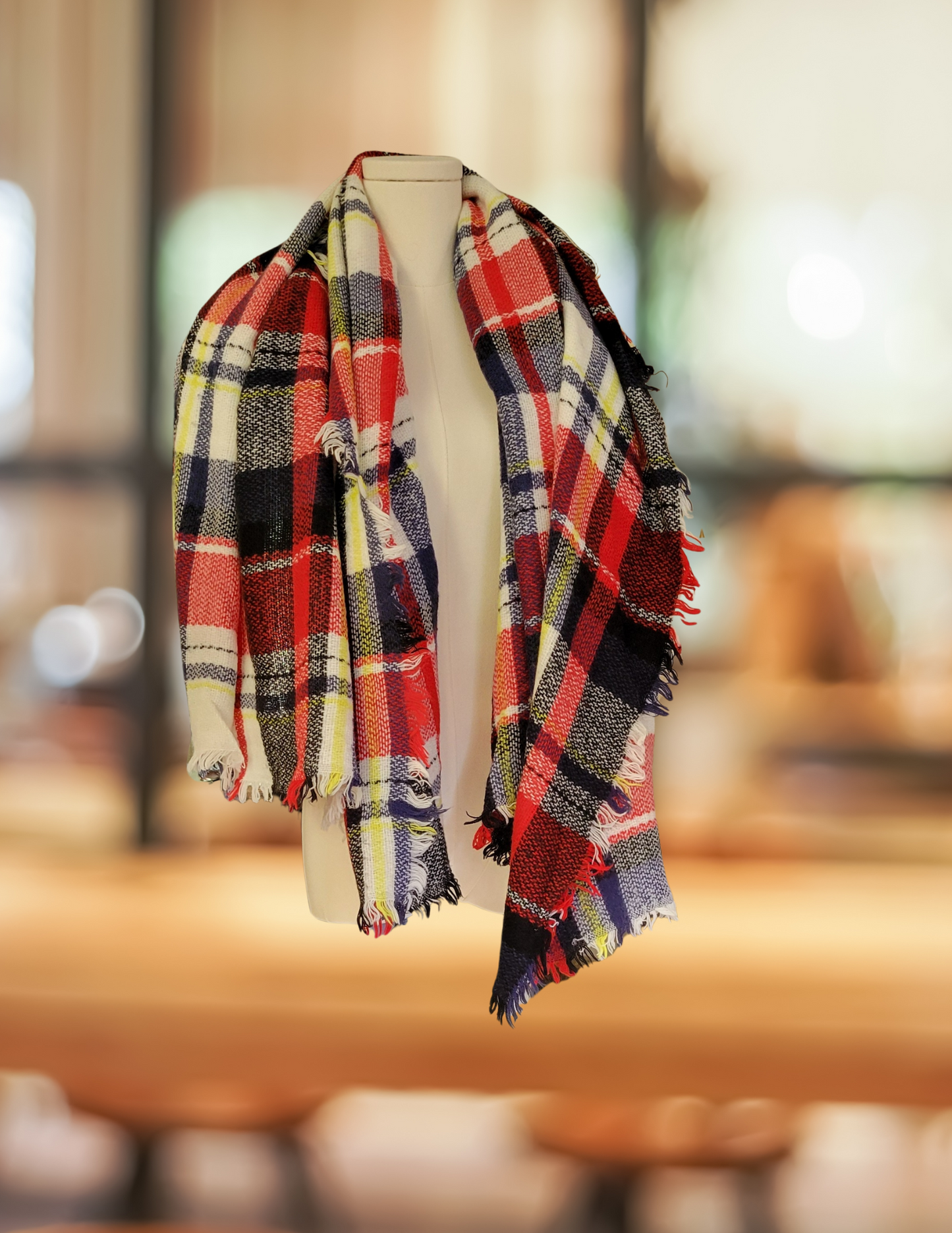 #59 Plaid Blanket Scarf