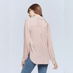 #118 | Size XXS | Women's L’Agence Rita Blouse 100% Silk Light Pink / Peach
