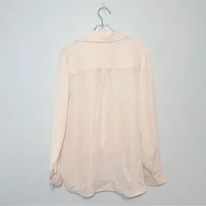 #118 | Size XXS | Women's L’Agence Rita Blouse 100% Silk Light Pink / Peach