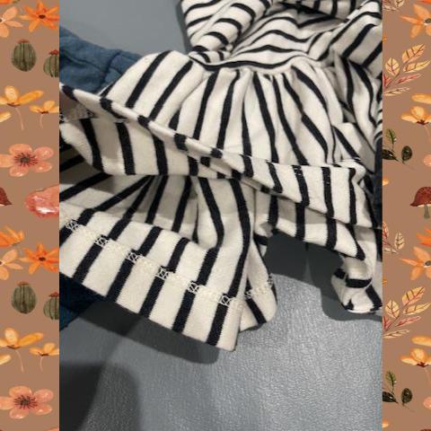 #54 Blue & Stripe Peplum Hoodies 3T