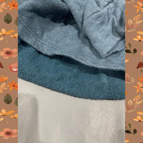 #54 Blue & Stripe Peplum Hoodies 3T