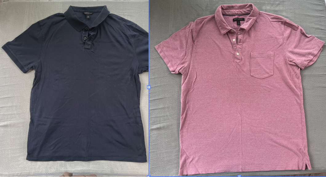 REDUCED #154 Mens Large Banana Republic (2) polo bundle, VGUC