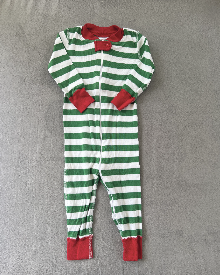 REDUCED #154 18-24mo Hannah Andersson Christmas striped PJs, VGUC