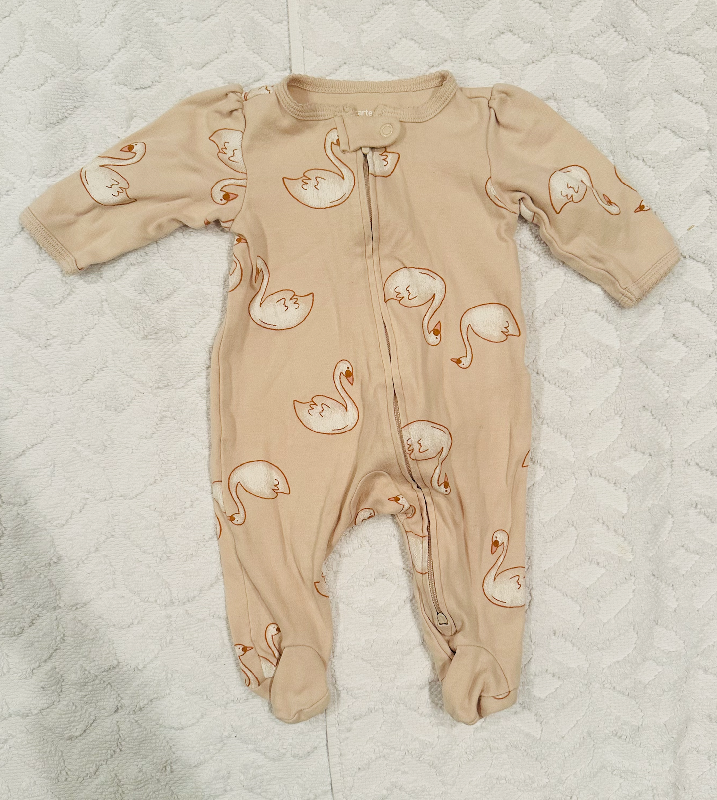 Seller #51: Carter's Swan Onesie 3m