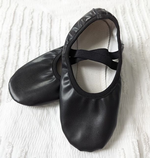 #164 - Girls Size 2 Black Ballet Slippers (GUC)