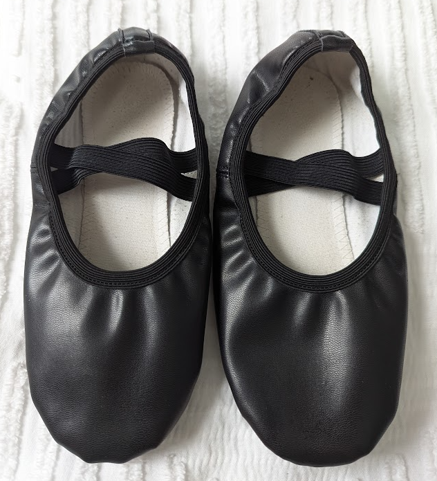#164 - Girls Size 2 Black Ballet Slippers (GUC)