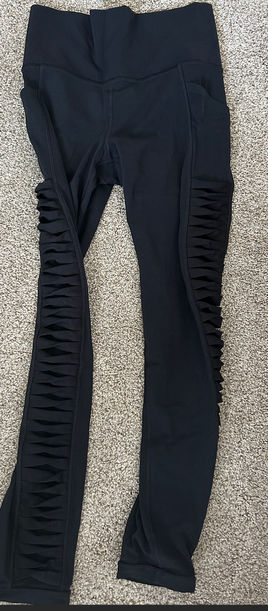 SELLER 26: Athleta Black Salutation 7/8 Tights Size Medium Tall (VGUC)