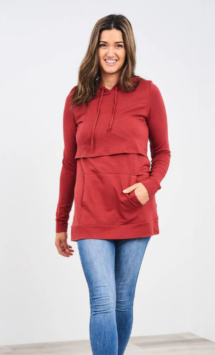 Seller 189 Women's XL Latched Mama Clay Cloud Nursing Hoodie EUC