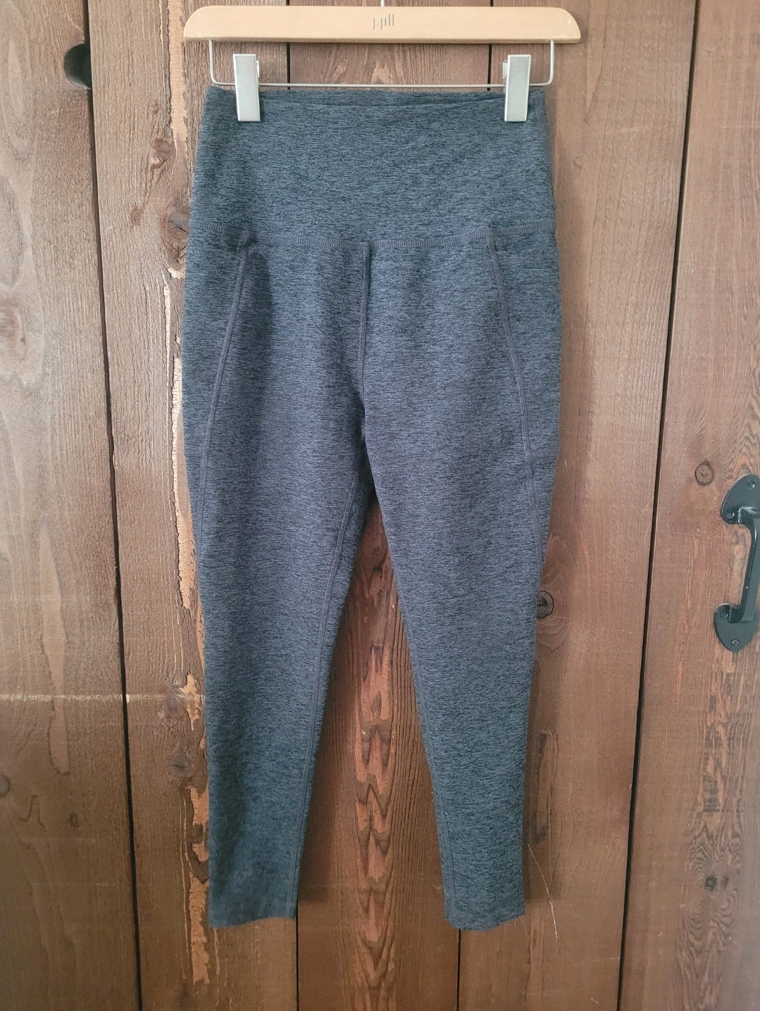 #109 Beyond Yoga Spacedye Out Of Pocket Charcoal Gray Leggings Womens Size L