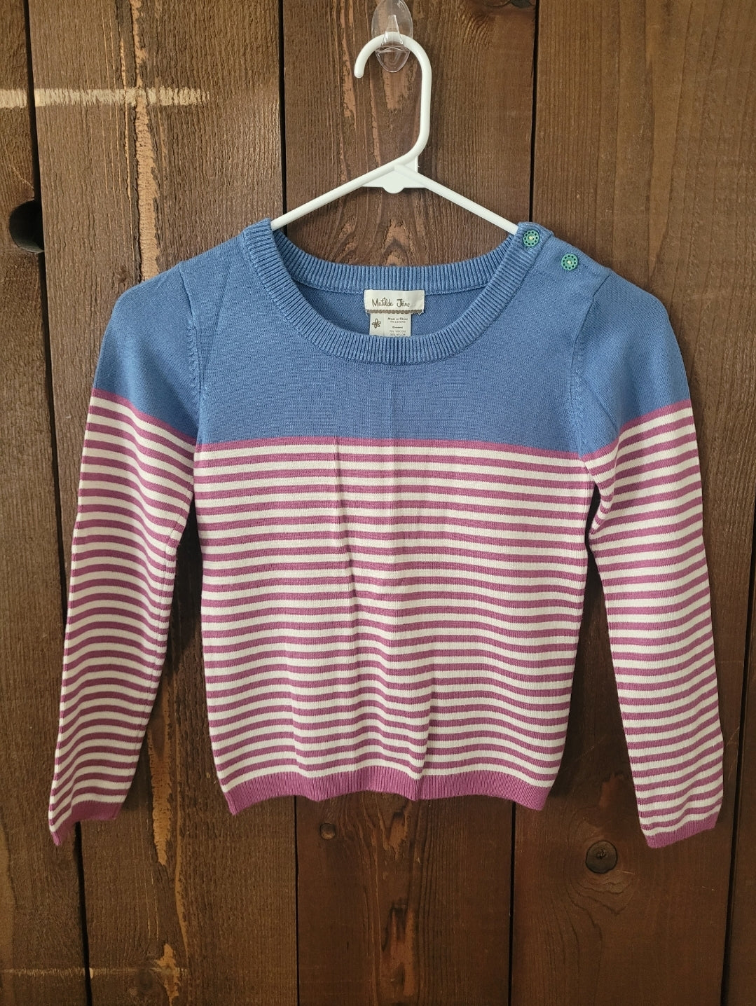 #109 Matilda Jane Stripe Knit Sweater Girl's Size 8