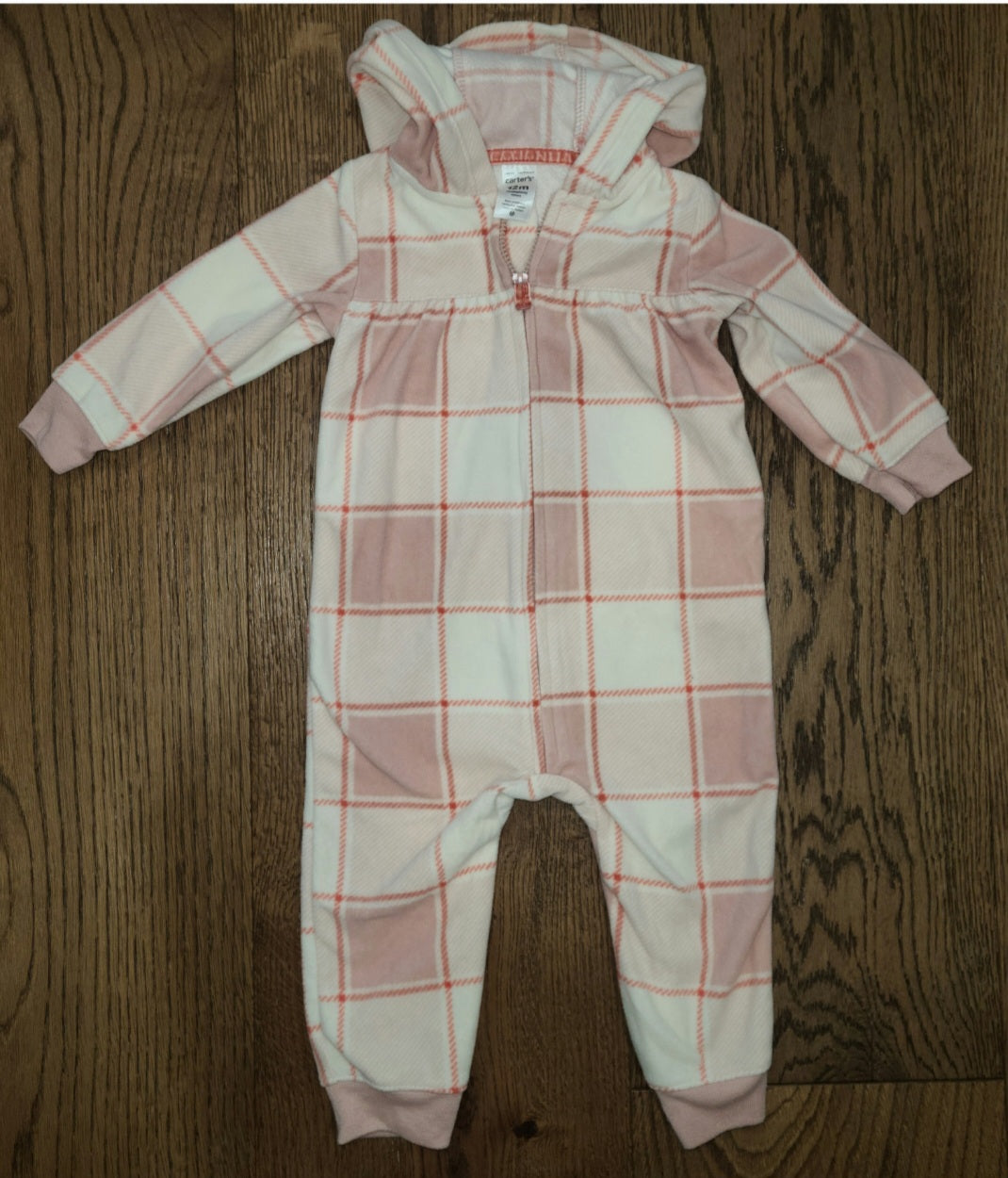 Seller #4 - Carter's 12 month girls Zip Up fleece hooded outfit