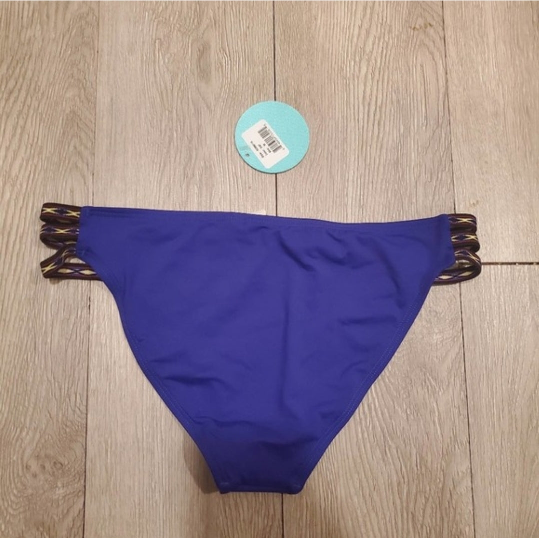 #66 LSpace Full cut womens blue swim bottoms size M