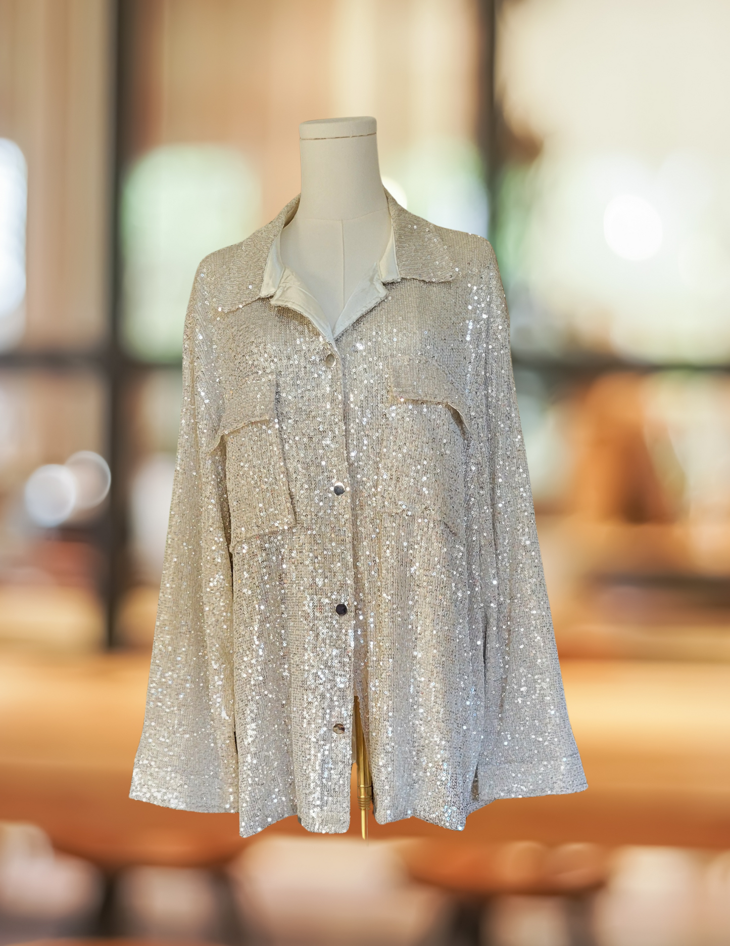 #59 Arula Size A Silver Sequin Blazer