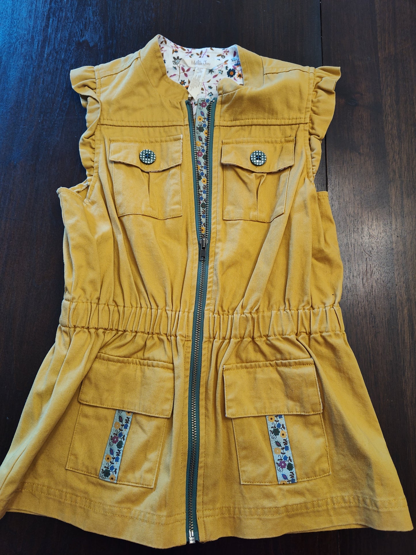 Seller 185: Matilda Jane Girls Size 10 mustard long vest