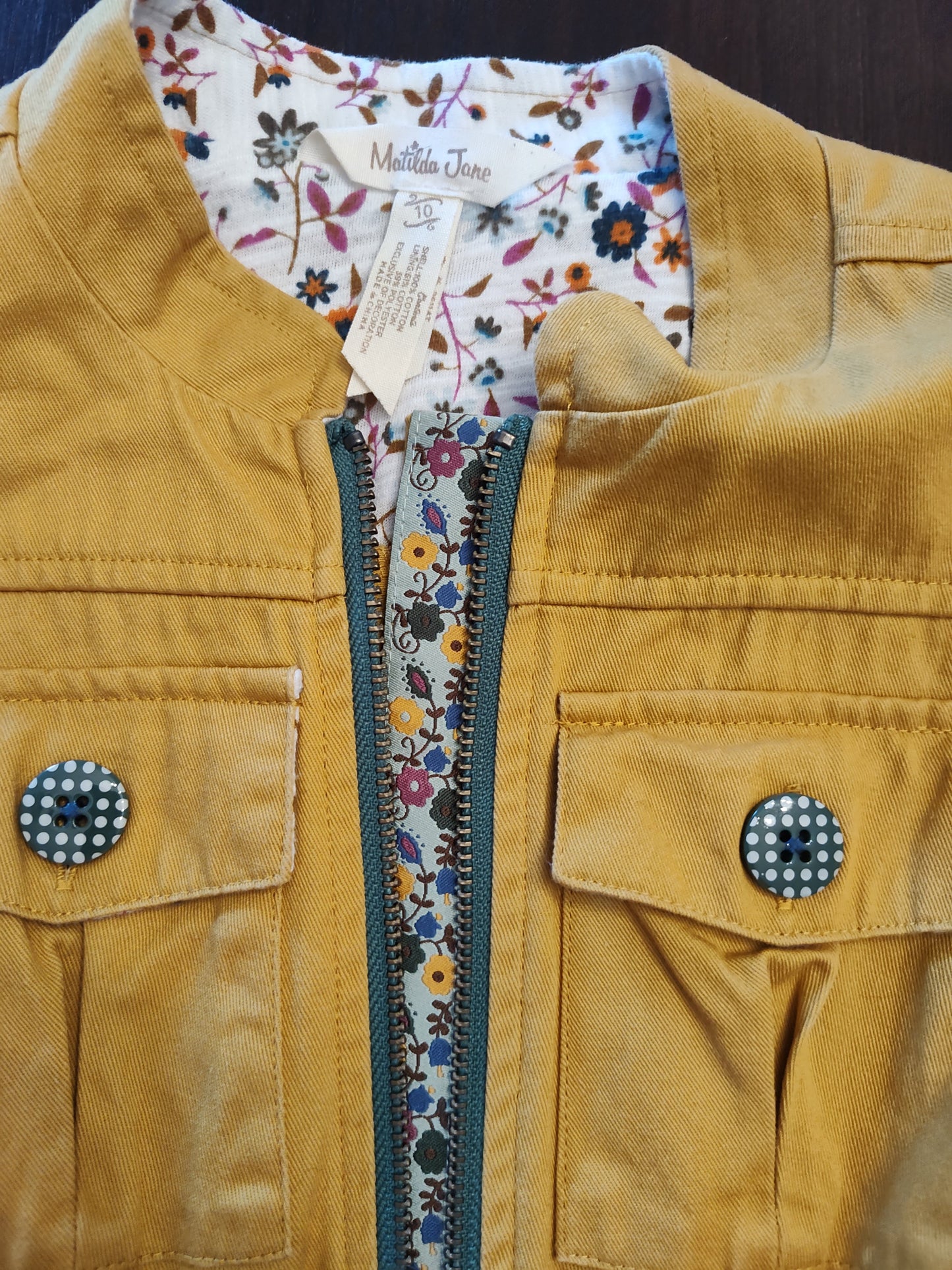 Seller 185: Matilda Jane Girls Size 10 mustard long vest