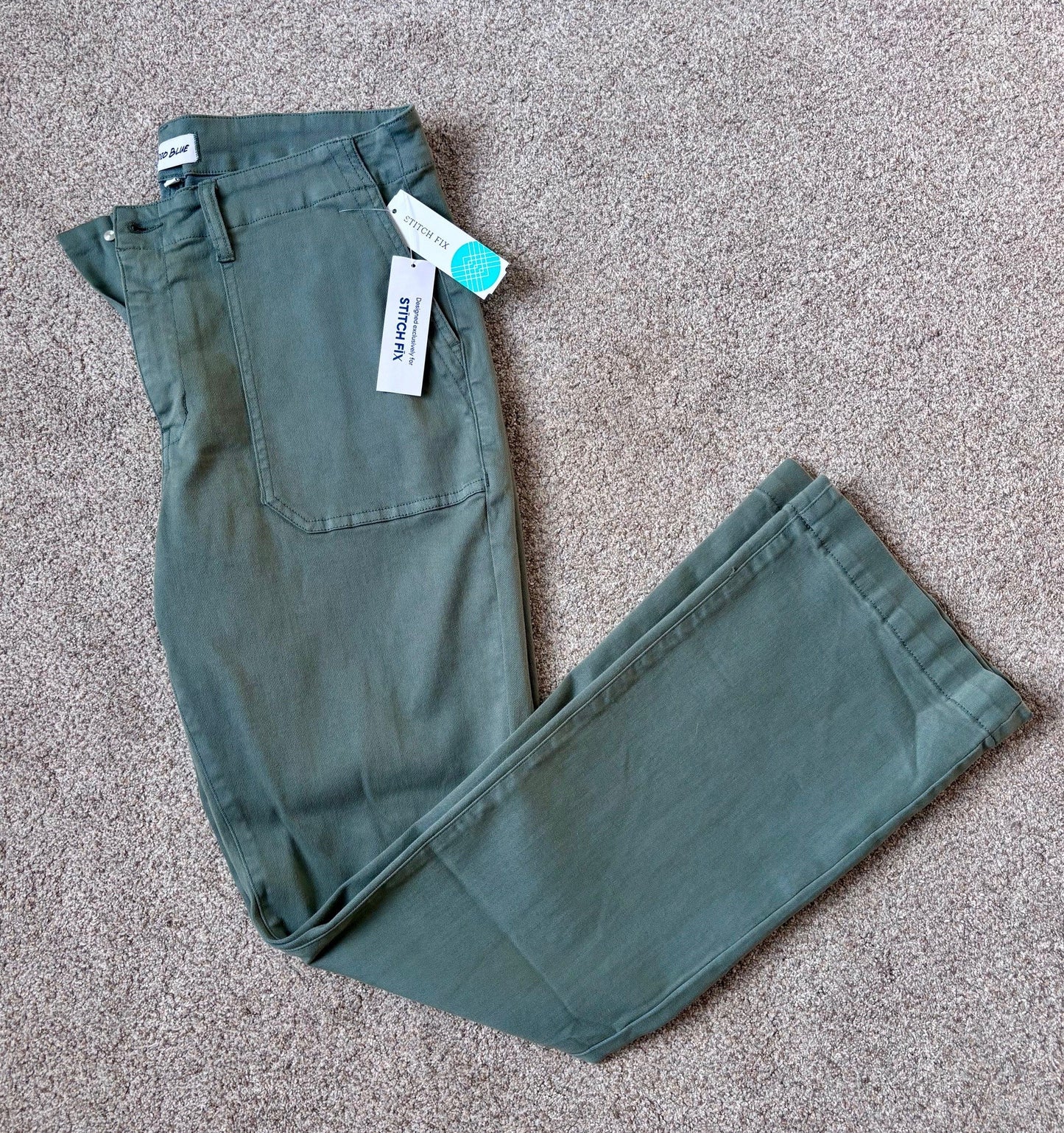 #43 Studio Blue (Stitch Fix) Twill Pants Women's 14 NWT