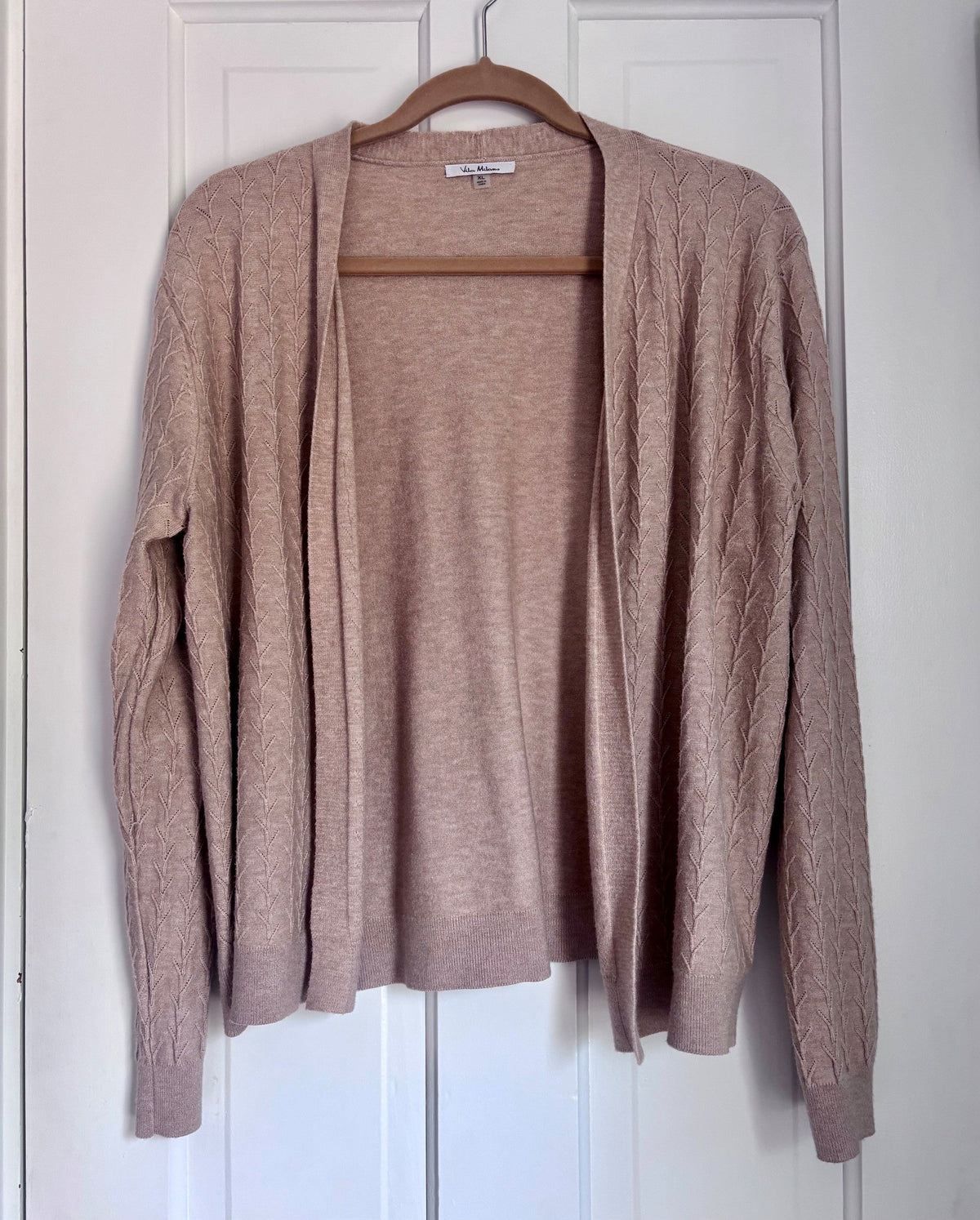 #154 Tan Light Cardigan Women's XL EUC