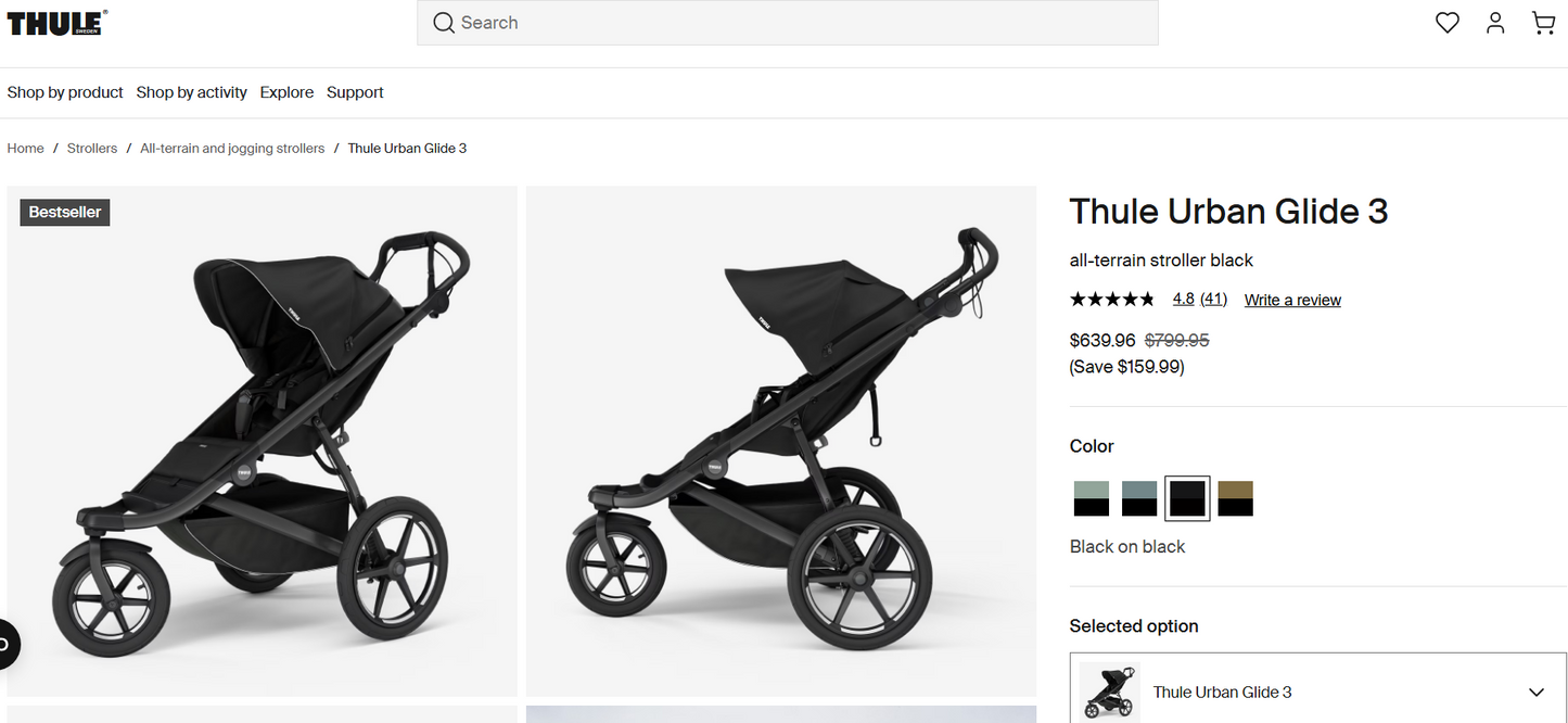 Seller #22 -Thule Urban Glide Jogging Stroller - LIKE NEW