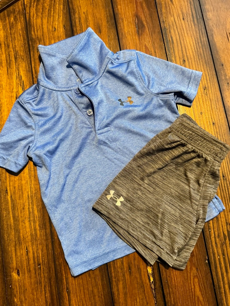 #42 Under Armour 18M Boys Polo Shirt and Shorts