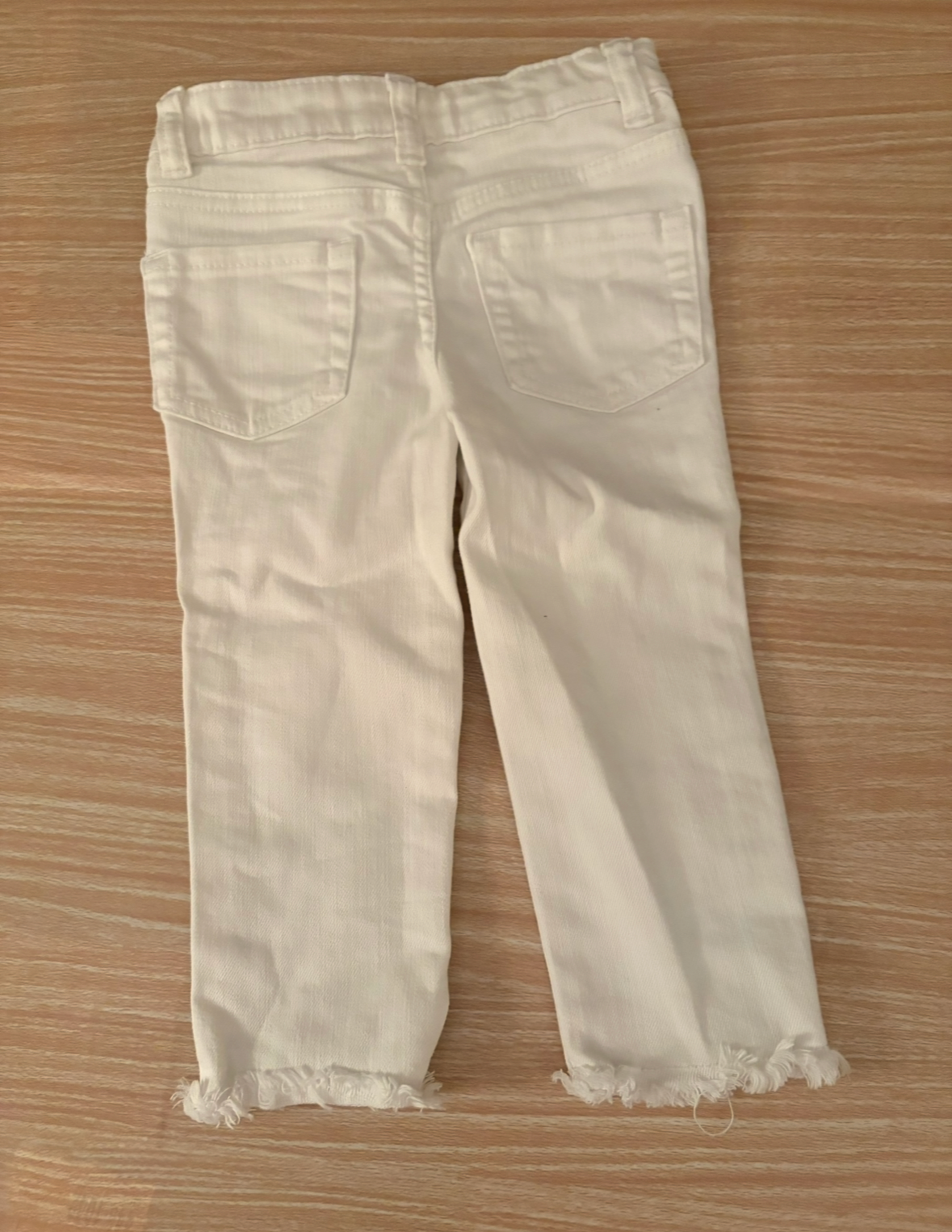Seller #196 Cat & Jack 2T Light Pink Sweater Poncho and White Denim Unfinished Bottom Outfit