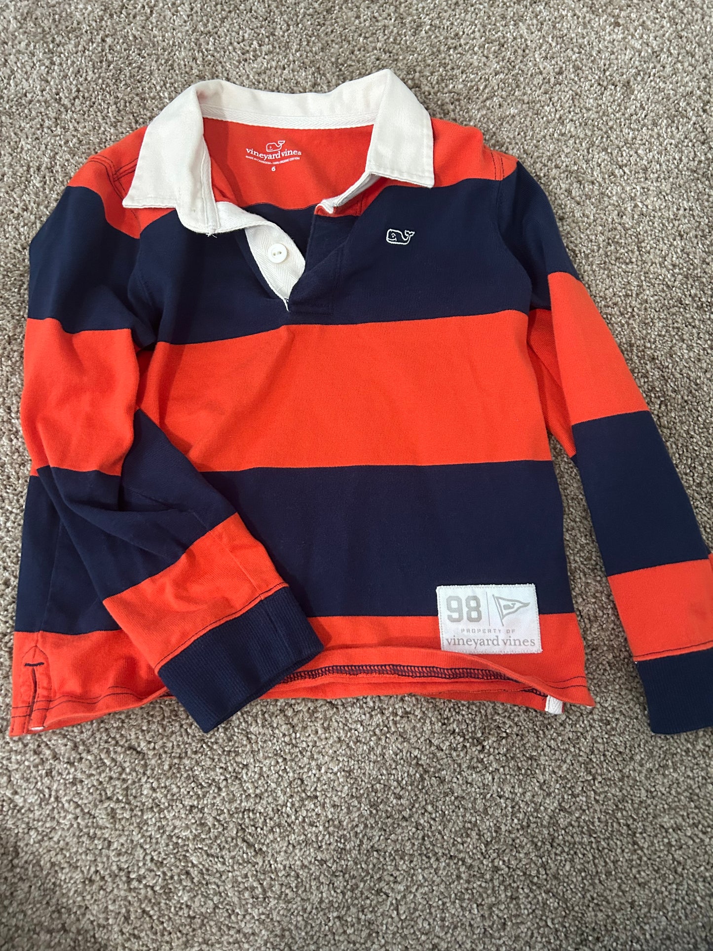 SELLER 26: Vineyard Vines Cotton Polo Size 6 EUC