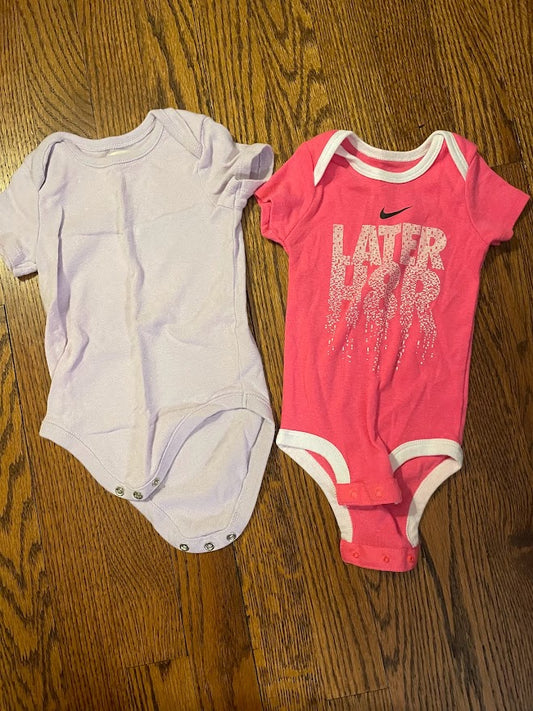 Nike and Old Navy body suits size 0-6m