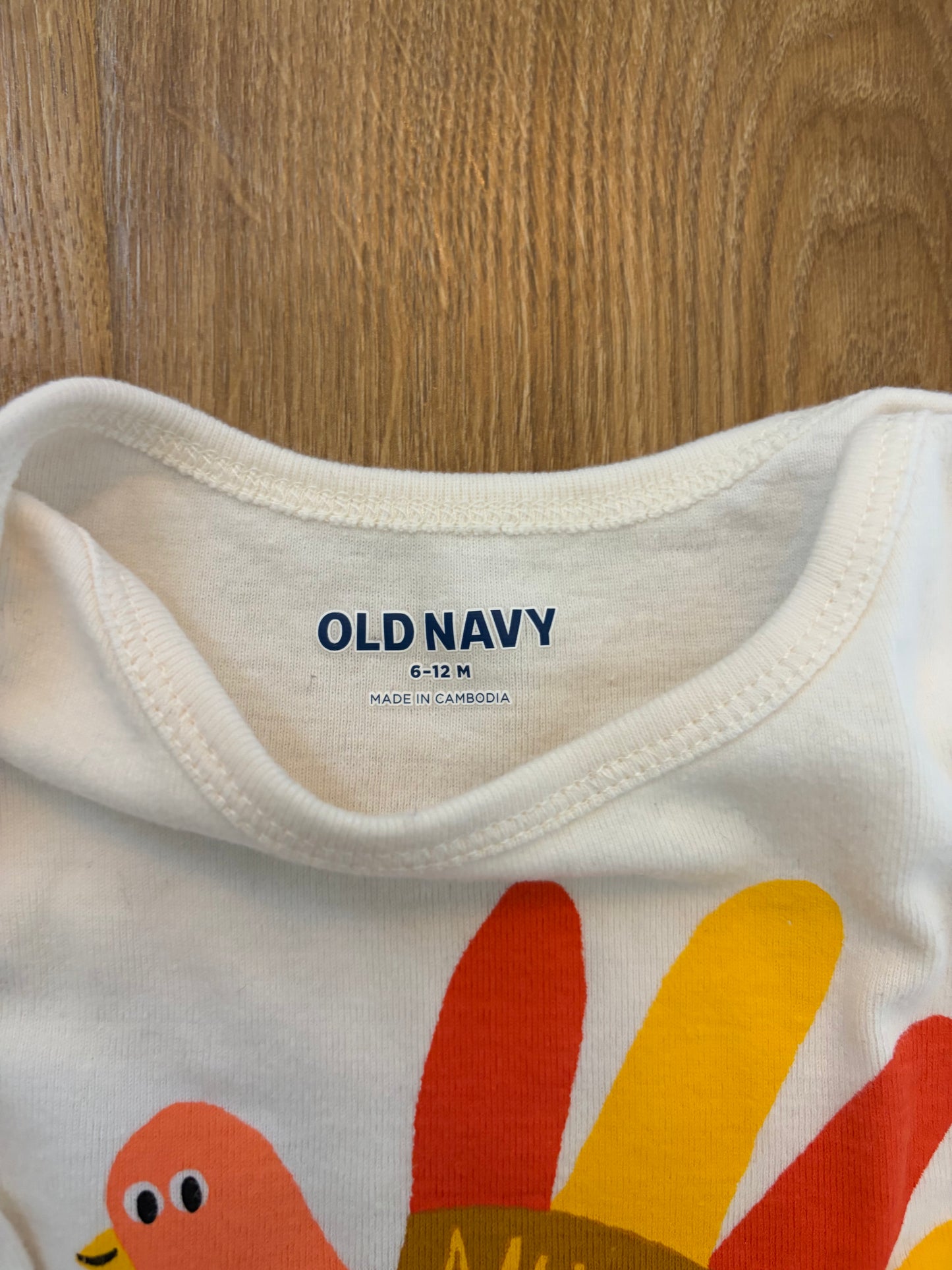 #6 - Old Navy "My First Thanksgiving" Onesie/Bodysuit -  boys or girls - 6-12 months