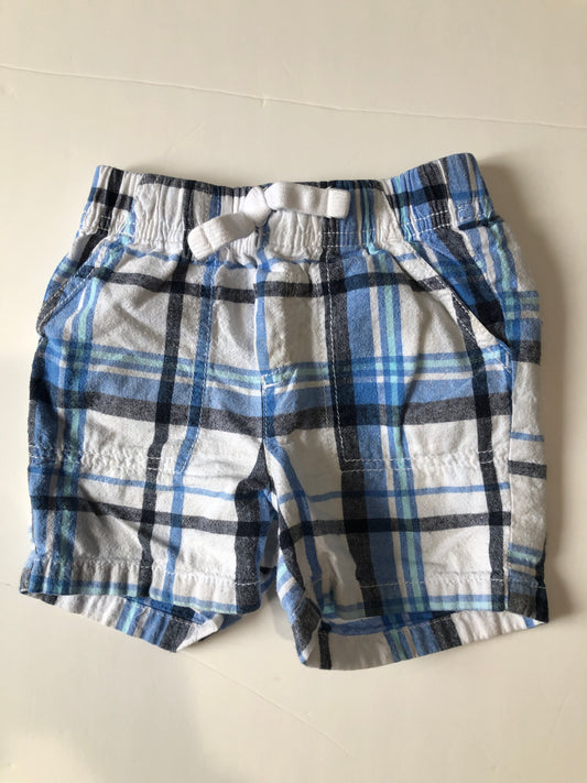 2 t boys shorts summer blue plaid
