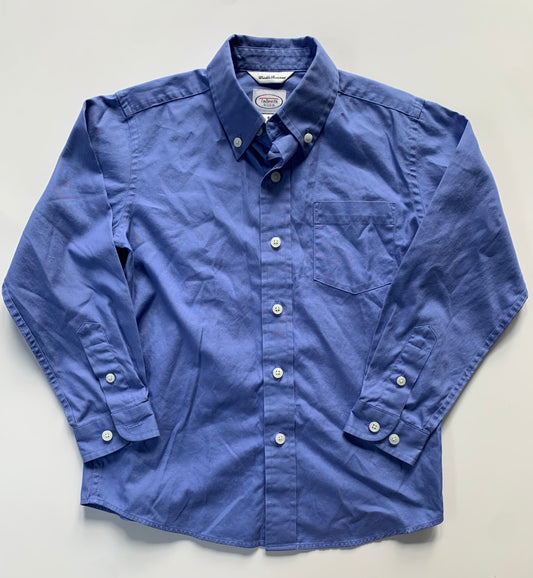 Boys 6 Talbots Kids Long Sleeve Button Down Dress Shirt Blue