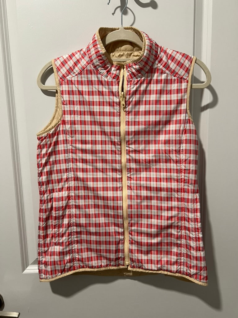 Seller #76 - Peter Millar Warmth Women's Reversible Vest Size Small Yellow/Plaid Golf Outdoor
