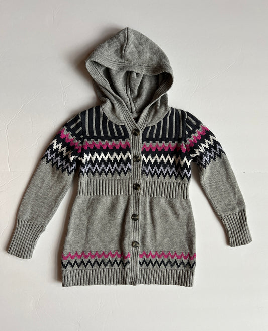 #180 Girls Size XS 2/3 Tea EUC Gray Sweater Dress