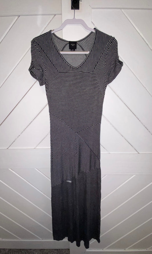 Black / Grey Maxi Dress - Women Small