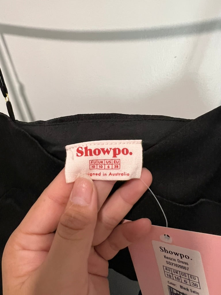 Seller #76 - Showpo Kenzin Dress NWT - Black - US 6 AU/UK 10 EU 38