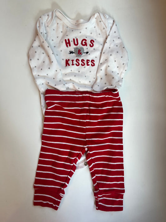 Seller #20 Valentine onesie and pants size 6 mo