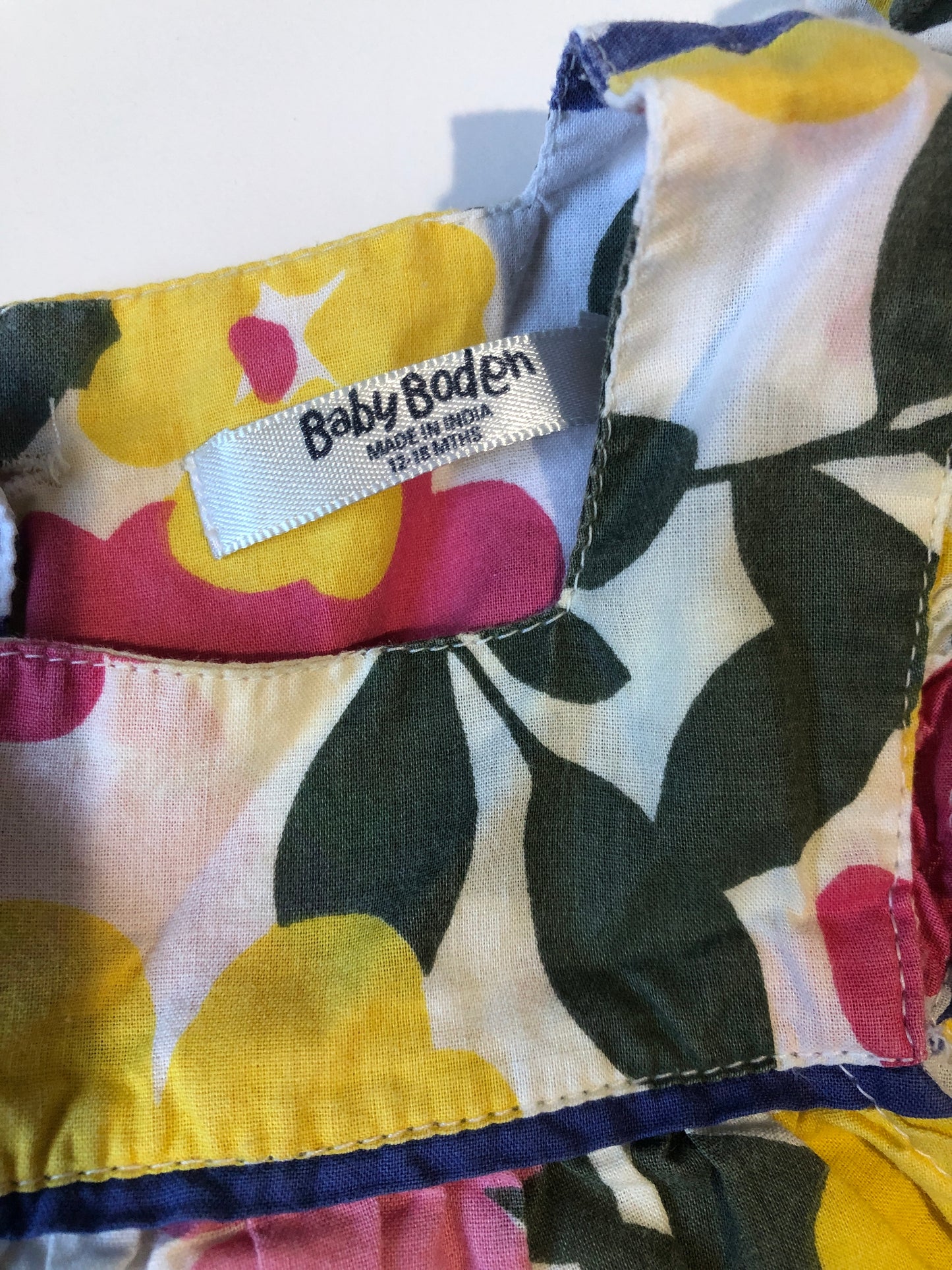 12-18 month Boden girl flower dress and diaper cover