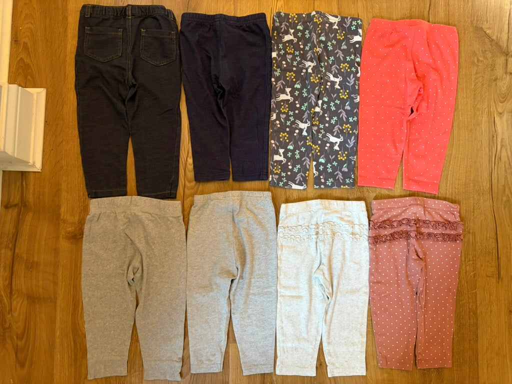 #6 - Carters Girls Leggings (pack of 8) - 18 months