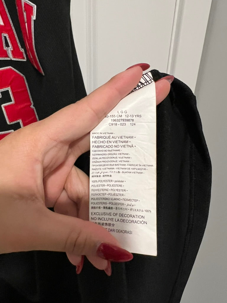 Seller #76 - Jordan Flight 23 Black Stitched Basketball Jersey Dress Girls L 12-13 $45