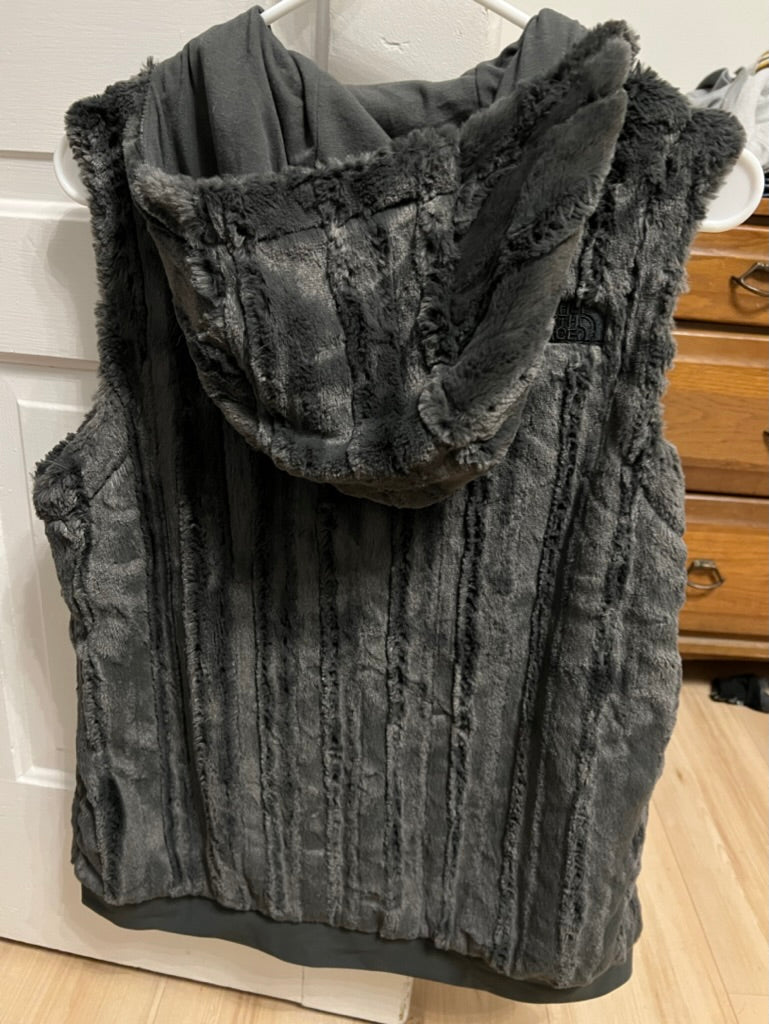 Seller #76 - The North Face Furlander Faux Fur Vest Women's Medium Dark Grey Full Zip Hooded