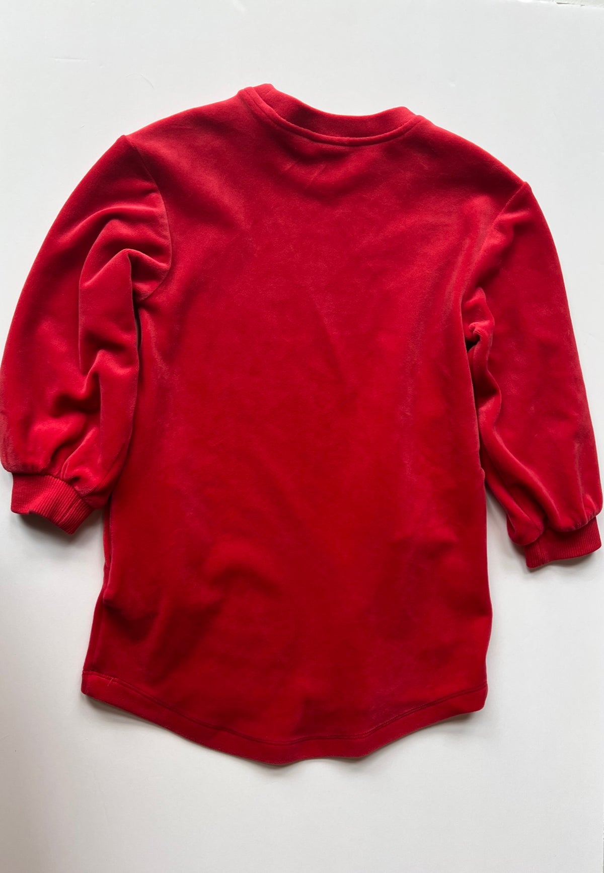 #141 Girls 3 (90) Hanna Andersson Red Super Soft Velvet Dress - Sister Match