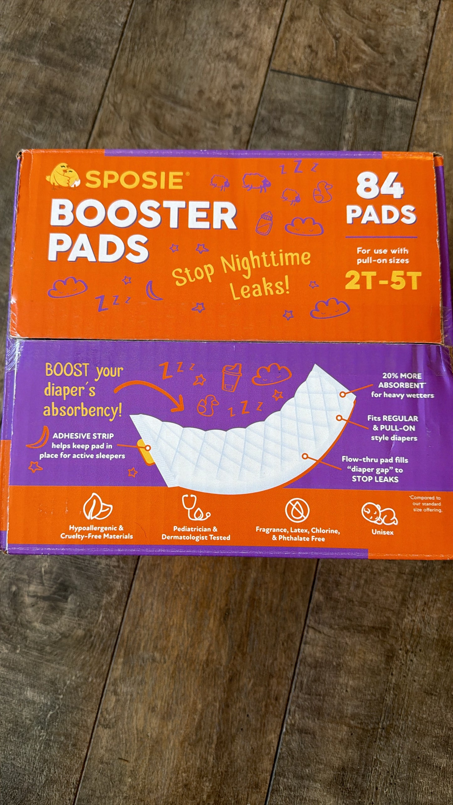 #129 Sposie diaper inserts- new box 84 ct