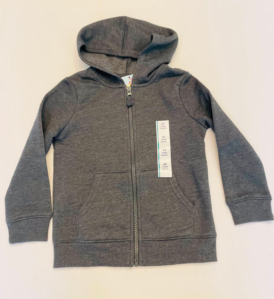 #54 - Boys 4T Cat & Jack Gray Zip Sweatshirt - NWT