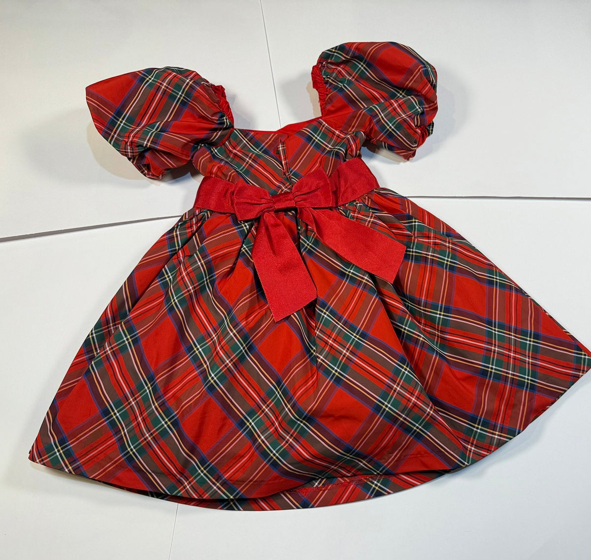 #141 Girls Size 3 Janie and Jack Holiday Plaid Tartan Dress