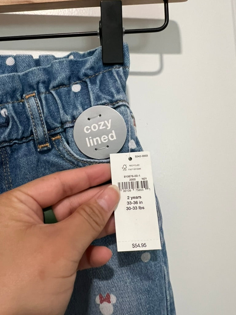 Seller #76 - babyGap | Disney Minnie Mouse Just Like Mom Fleece-Lined Jeans - Size 2 Years